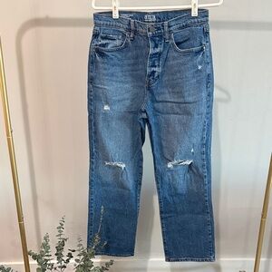 a.n.a Relaxed Fit Distressed Blue Jeans